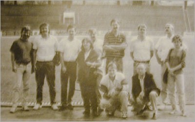 Unsere Delegation im Dinamostadion, Tiflis